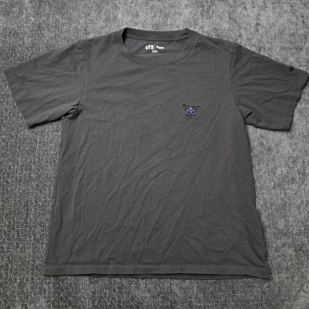 Uniqlo x Sanrio T-Shirt Womens Small Gray Kuromi Graphic Print Short Sleeve S - Picture 1 of 10